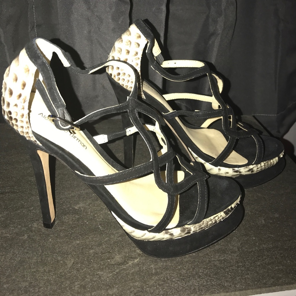 ALEXANDRE BIRMAN SNAKE SKIN HEELS